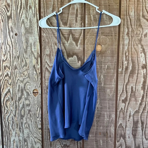 Plain Blue Spaghetti Strap Top Sz 10 - Picture 2 of 3